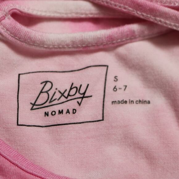4/$20 - Bixby Nomad Girls Pink & White Tie Dye Tank Top Size S 6/7 - Picture 4 of 7
